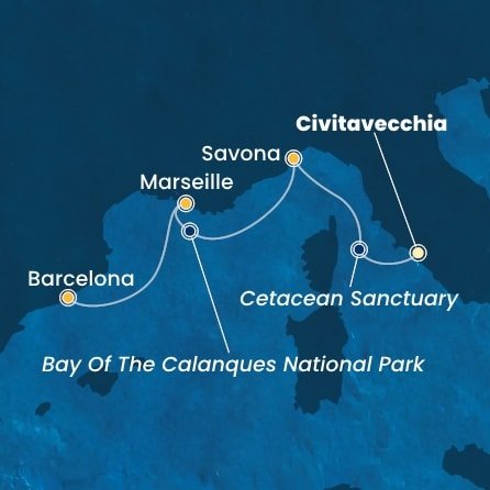 Taliansko, Francúzsko, Španielsko z Civitavechie na lodi Costa Toscana