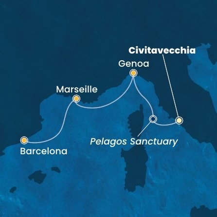 Taliansko, Francúzsko, Španielsko z Civitavechie na lodi Costa Smeralda