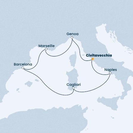 Taliansko, Francúzsko, Španielsko z Civitavechie na lodi Costa Toscana