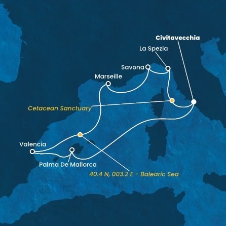 Taliansko, Španielsko, Francúzsko z Civitavechie na lodi Costa Pacifica