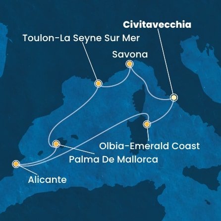 Taliansko, Francúzsko, Španielsko z Civitavechie na lodi Costa Pacifica