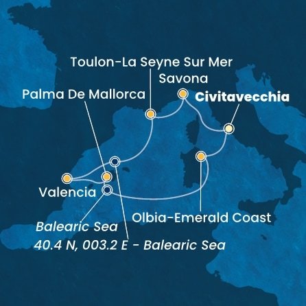 Taliansko, Francúzsko, Španielsko z Civitavechie na lodi Costa Pacifica