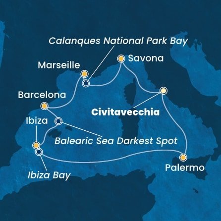 Taliansko, Francúzsko, Španielsko z Civitavechie na lodi Costa Smeralda