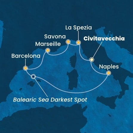 Taliansko, Francúzsko, Španielsko z Civitavechie na lodi Costa Toscana