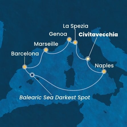 Taliansko, Francúzsko, Španielsko z Civitavechie na lodi Costa Toscana
