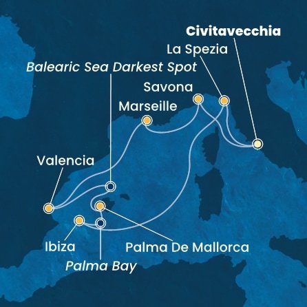 Taliansko, Francúzsko, Španielsko z Civitavechie na lodi Costa Pacifica