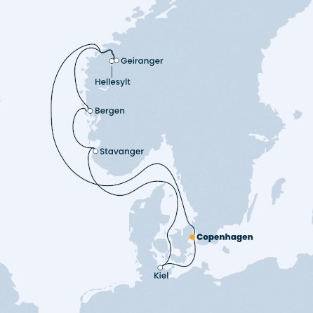 Dánsko, Nórsko, Nemecko z Kodaně na lodi Costa Firenze
