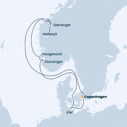 Dánsko, Nórsko, Nemecko z Kodaně na lodi Costa Firenze