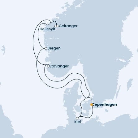 Dánsko, Nórsko, Nemecko z Kodaně na lodi Costa Diadema