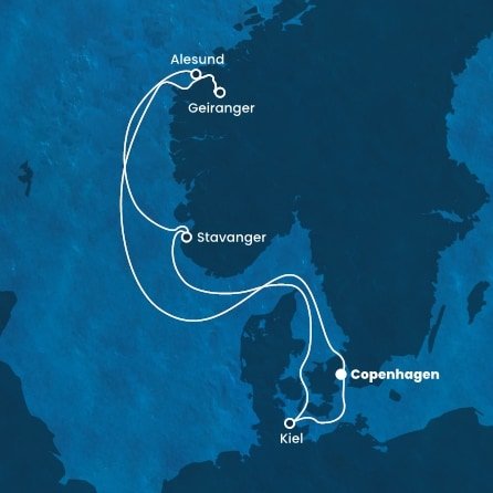 Dánsko, Nórsko, Nemecko z Kodaně na lodi Costa Diadema