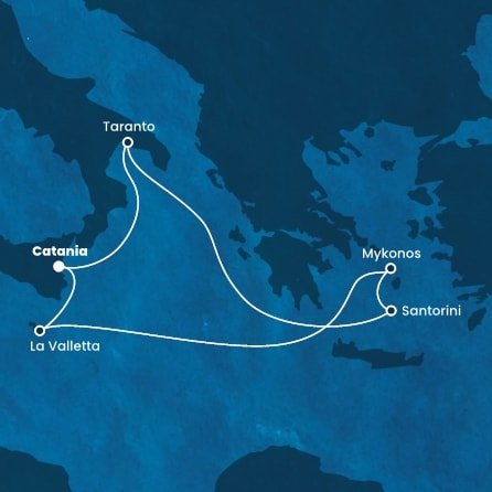 Taliansko, Grécko, Malta z Katánie na lodi Costa Fascinosa