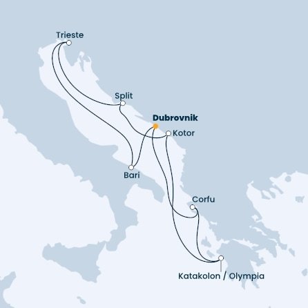 Chorvátsko, Taliansko, Čierna Hora, Grécko z Dubrovníka na lodi Costa Deliziosa