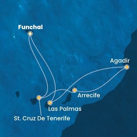 Portugalsko, Španielsko, Maroko z Funchalu na lodi Costa Fortuna