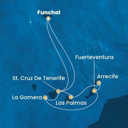 Portugalsko, Španielsko z Funchalu na lodi Costa Fortuna