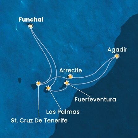 Portugalsko, Španielsko, Maroko z Funchalu na lodi Costa Fortuna