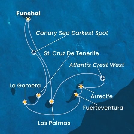 Portugalsko, Španielsko,  z Funchalu na lodi Costa Fortuna