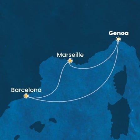 Taliansko, Francúzsko, Španielsko z Janova na lodi Costa Smeralda