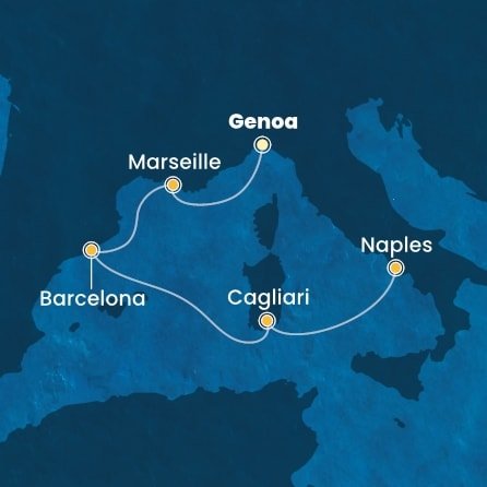 Taliansko, Francúzsko, Španielsko z Janova na lodi Costa Toscana