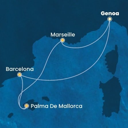 Taliansko, Španielsko, Francúzsko z Janova na lodi Costa Toscana