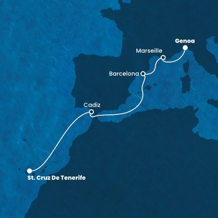 Taliansko, Francúzsko, Španielsko z Janova na lodi Costa Smeralda