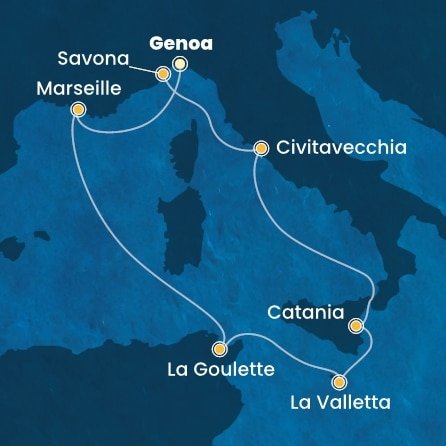 Taliansko, Grécko, Malta na lodi Costa Fascinosa