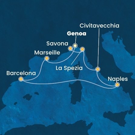 Taliansko, Francúzsko, Španielsko z Janova na lodi Costa Toscana