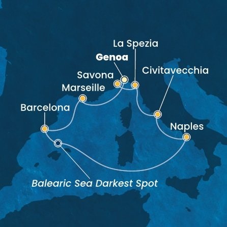 Taliansko, Francúzsko, Španielsko z Janova na lodi Costa Toscana