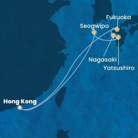 Čína, Japonsko, Južná Kórea z Hong Kongu na lodi Costa Serena