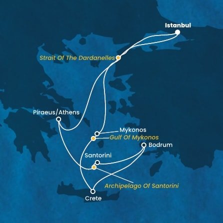 Turecko, Grécko,  z Istanbulu na lodi Costa Fortuna