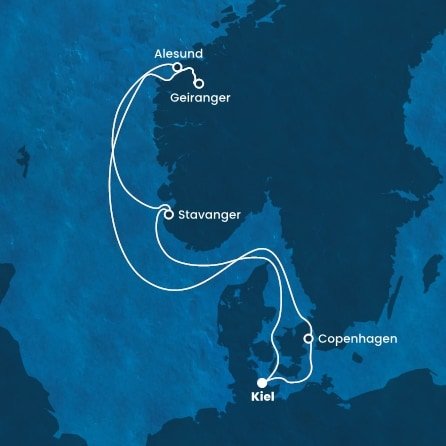 Nemecko, Dánsko, Nórsko z Kielu na lodi Costa Diadema