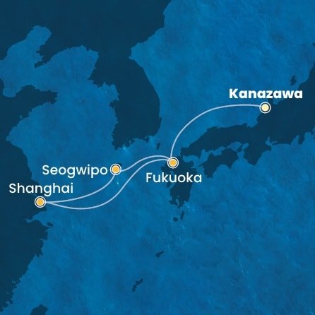 Japonsko, Čína, Južná Kórea z Kanazawy na lodi Costa Serena