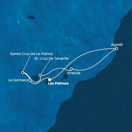 Španielsko, Maroko z Las Palmas na lodi Costa Fortuna