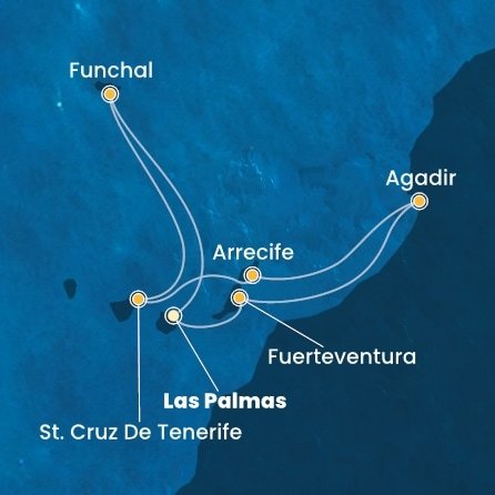 Španielsko, Portugalsko, Maroko z Las Palmas na lodi Costa Fortuna