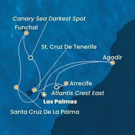 Španielsko, Portugalsko, , Maroko z Las Palmas na lodi Costa Fortuna