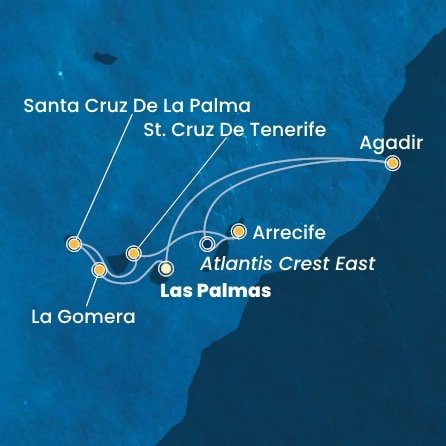 Španielsko, , Maroko z Las Palmas na lodi Costa Fortuna