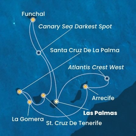 Španielsko, Portugalsko,  z Las Palmas na lodi Costa Fortuna