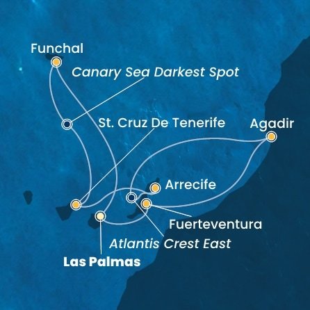 Španielsko, Portugalsko, Maroko z Las Palmas na lodi Costa Fortuna