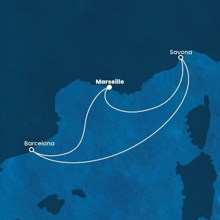 Francúzsko, Taliansko, Španielsko z Marseille na lodi Costa Fortuna