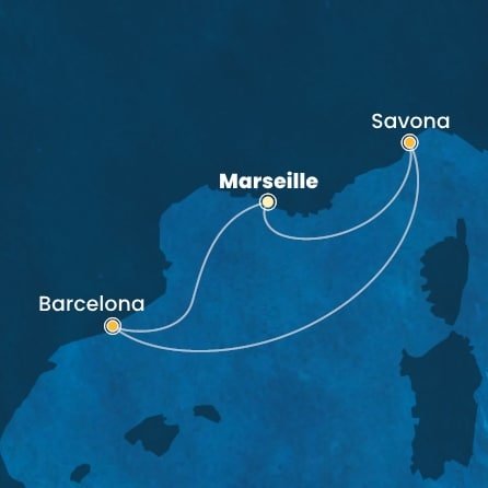 Francúzsko, Španielsko, Taliansko z Marseille na lodi Costa Pacifica