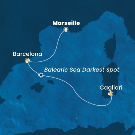 Francúzsko, Španielsko, Taliansko z Marseille na lodi Costa Smeralda