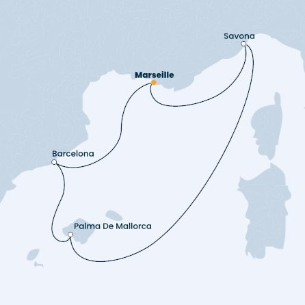 Francúzsko, Taliansko, Španielsko z Marseille na lodi Costa Fascinosa