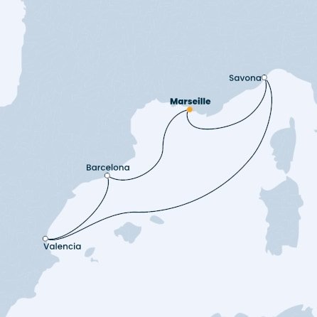 Francúzsko, Taliansko, Španielsko z Marseille na lodi Costa Pacifica