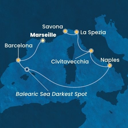 Francúzsko, Španielsko, Taliansko z Marseille na lodi Costa Toscana Francúzsko, Španielsko, Taliansko z Marseille na lodi Costa Toscana