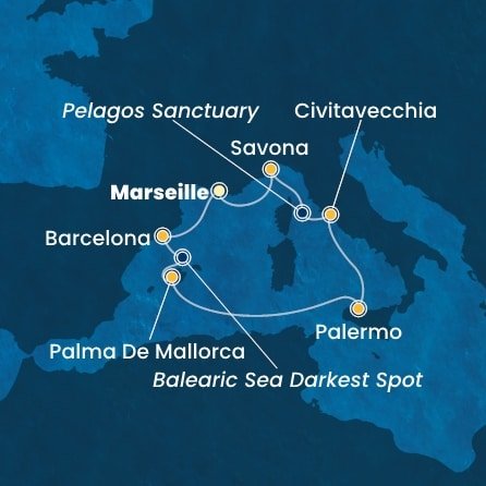 Francúzsko, Španielsko, Taliansko z Marseille na lodi Costa Toscana Francúzsko, Španielsko, Taliansko z Marseille na lodi Costa Toscana