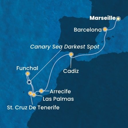 Francúzsko, Španielsko, Madeira z Marseille na lodi Costa Pacifica