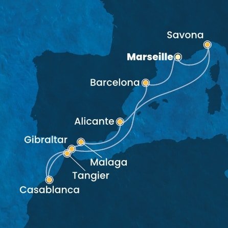 Turecko, Grécko, Malta, Taliansko, Španielsko, Francúzsko z Istanbulu na lodi Costa Fortuna