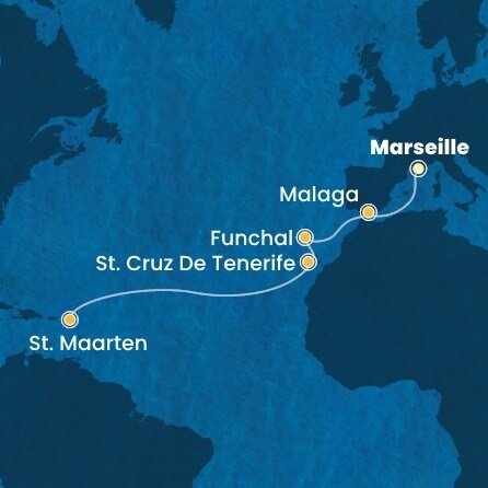 Francúzsko, Španielsko, Portugalsko, Svatý Martin z Marseille na lodi Costa Fascinosa