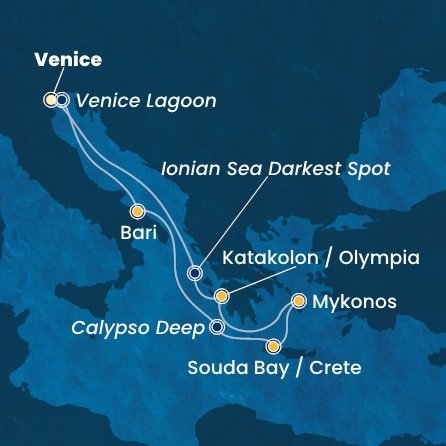 Taliansko, Grécko z Marghery na lodi Costa Deliziosa