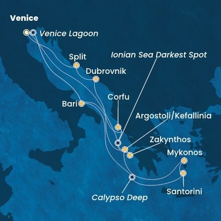 Taliansko, Grécko, Chorvátsko z Marghery na lodi Costa Deliziosa