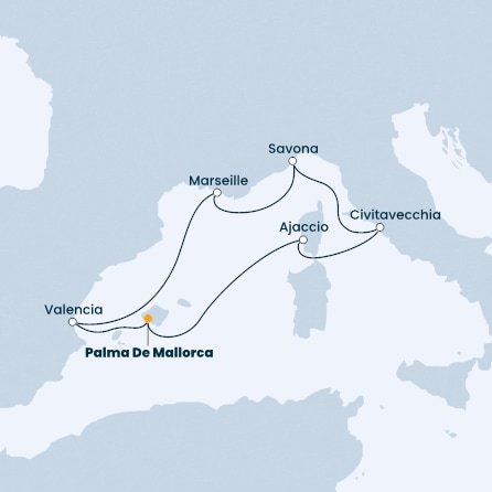 Španielsko, Francúzsko, Taliansko z Palmy de Mallorca na lodi Costa Diadema